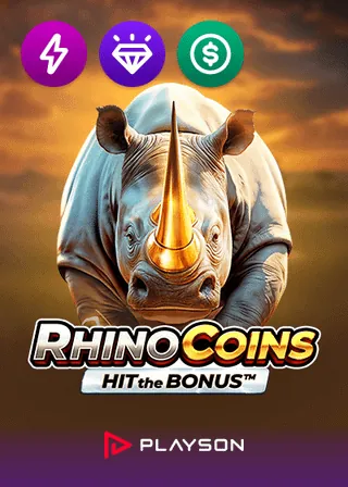 Rhino Coins Hit the Bonus slot by Playson